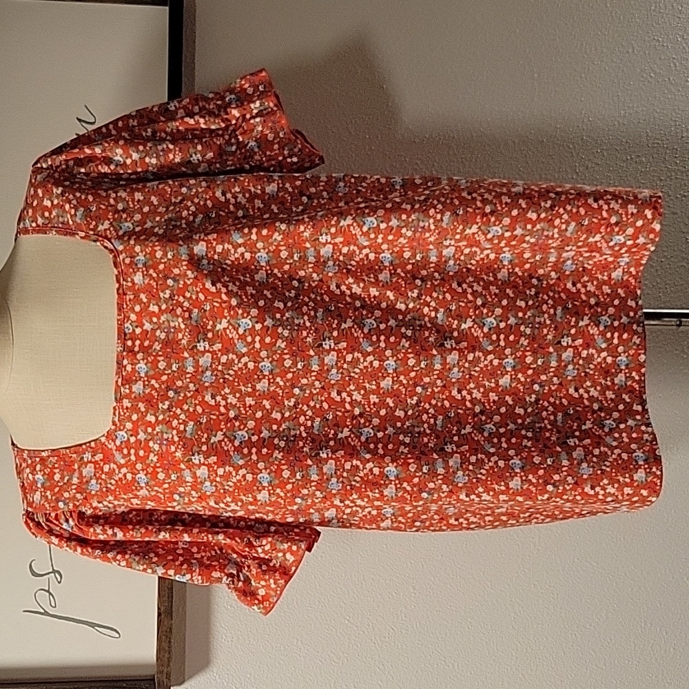 SHEIN Red Floral Blouse